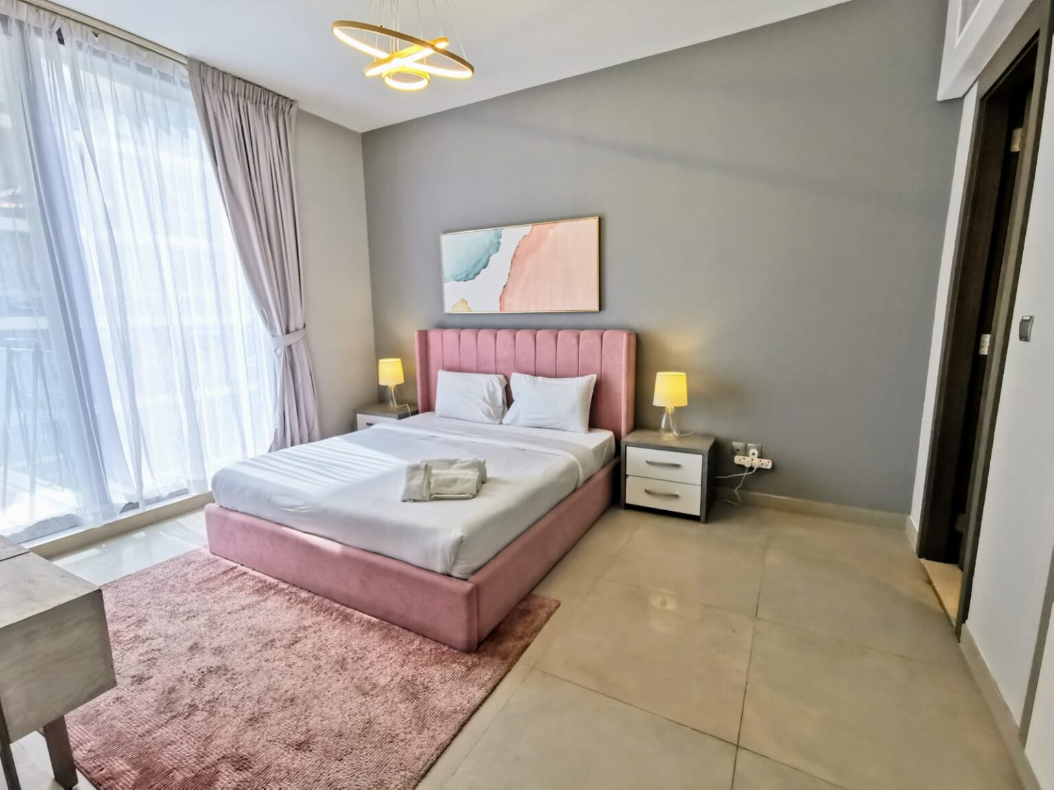 Modern furnished apartment in Dubai with stylish interiors