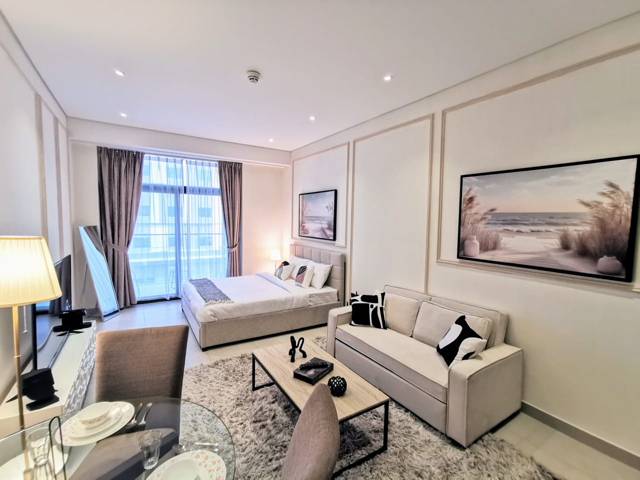 Modern furnished apartment in Dubai with stylish interiors