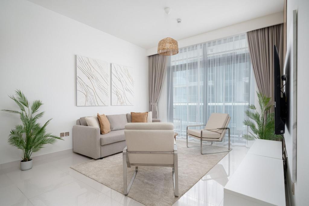 Modern furnished apartment in Dubai with stylish interiors